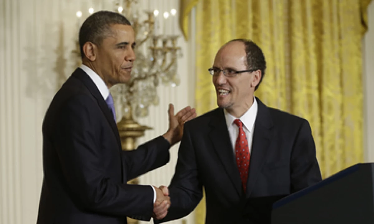 Es posible que el nombramiento de Thomas Pérez (d) se tope con la oposición republicana. (Foto: AP)