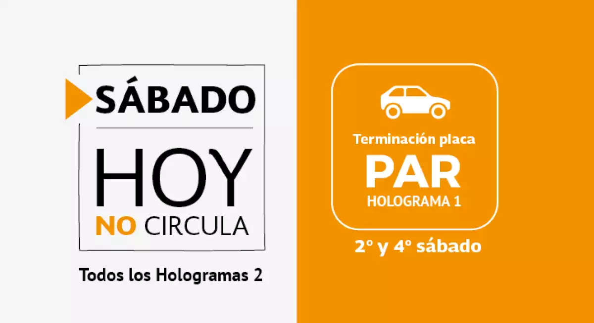 Hoy No Circula Sabatino: segundo y cuarto sábado