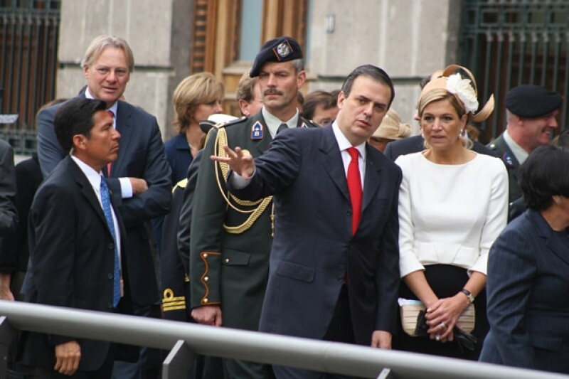 Aquà durante la visita de Máxima de Holanda a México en 2009.
