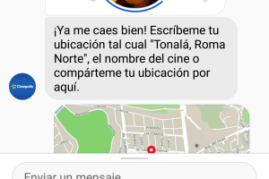 El chatbot actual te presenta varias opciones para comprar tus boletos directamente en Facebook Messenger
