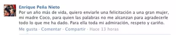 Este fue el mensaje que compartió Pena Nieto con sus seguidores.