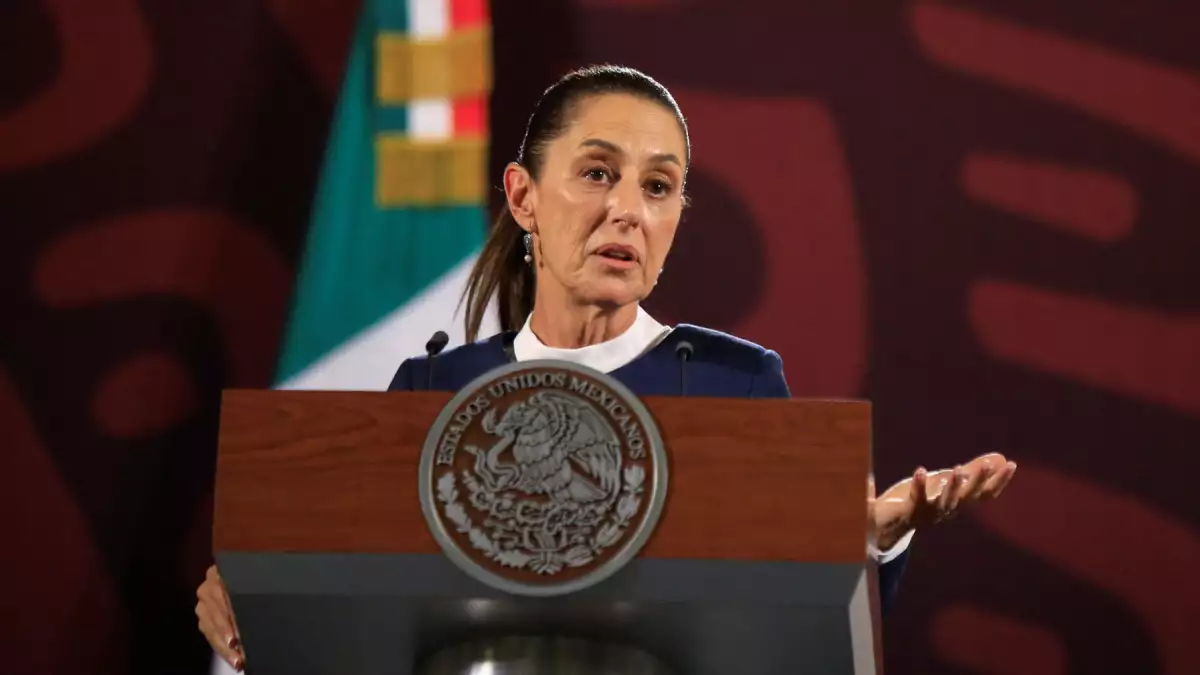 Mexican President-elect Claudia Sheinbaum holds a press conference, in Mexico City