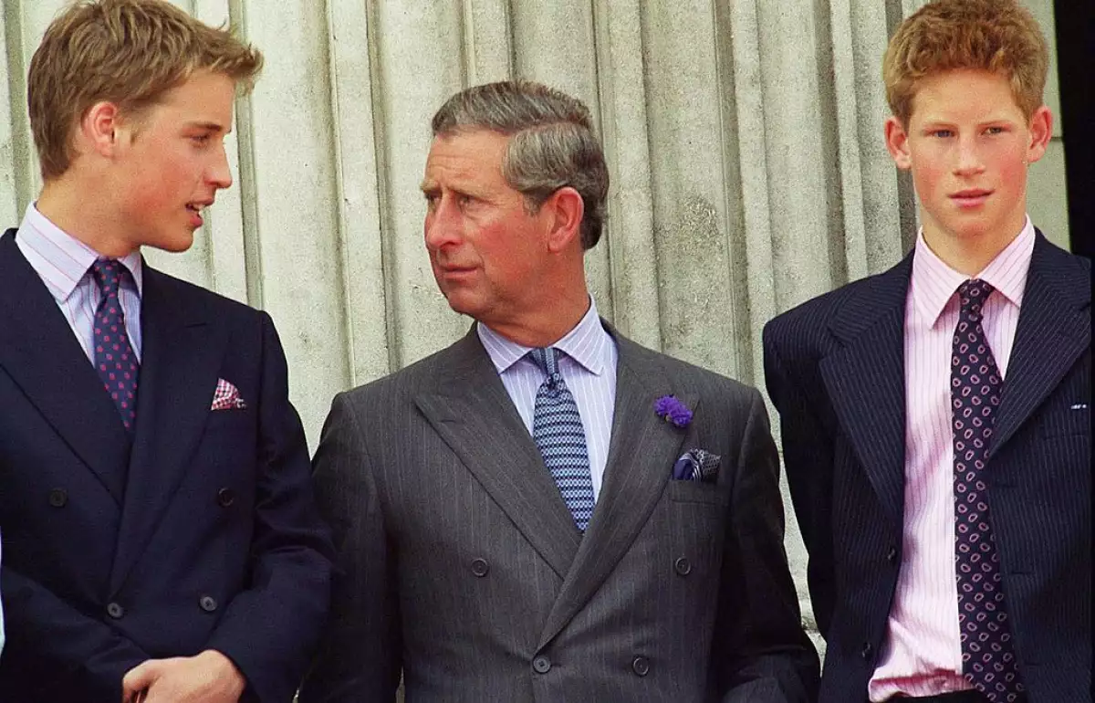 Príncipe William, príncipe Carlos y Harry