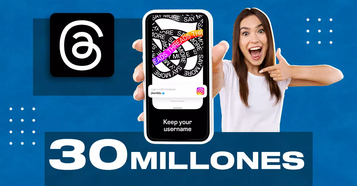 Threads alcanza 30 millones de usuarios en menos de un día