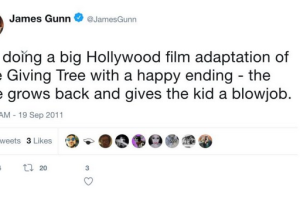 Tweet de James Gunn en 2011