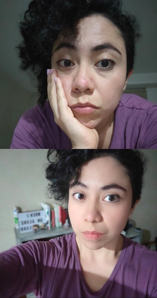Con y sin filtro.