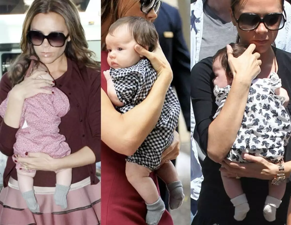 La hija más pequeña de los Beckham luce como toda una mini fashionista y a su corta edad no sale de casa si no es bien arreglada, y tiene de dónde pues su mamá, Victoria, es el mejor ejemplo.