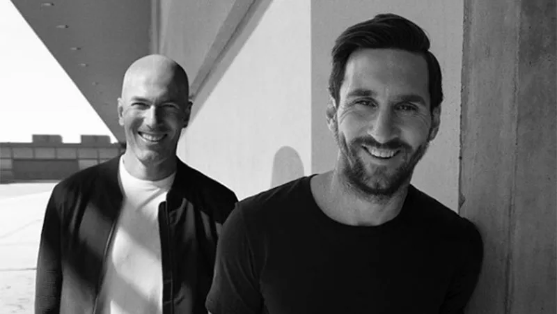 Zinedine Zidane y Lionel Messi