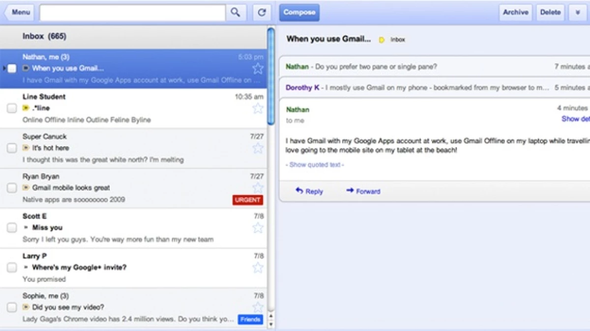 gmail sin internet