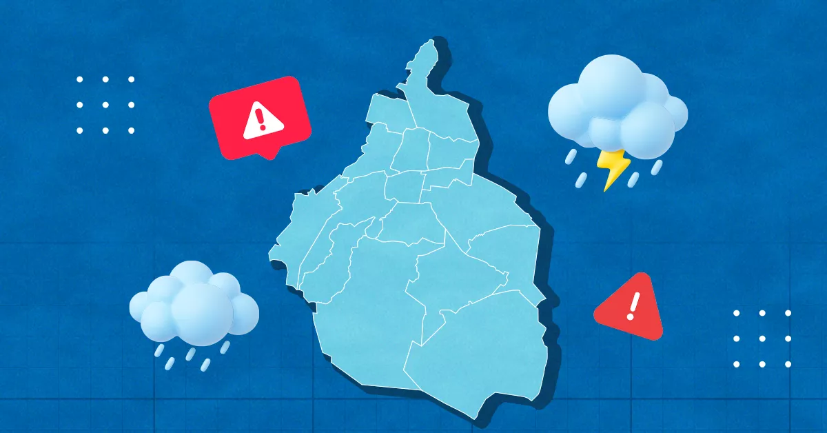 Las lluvias activan alerta roja en alcaldías de la CDMX este miércoles
