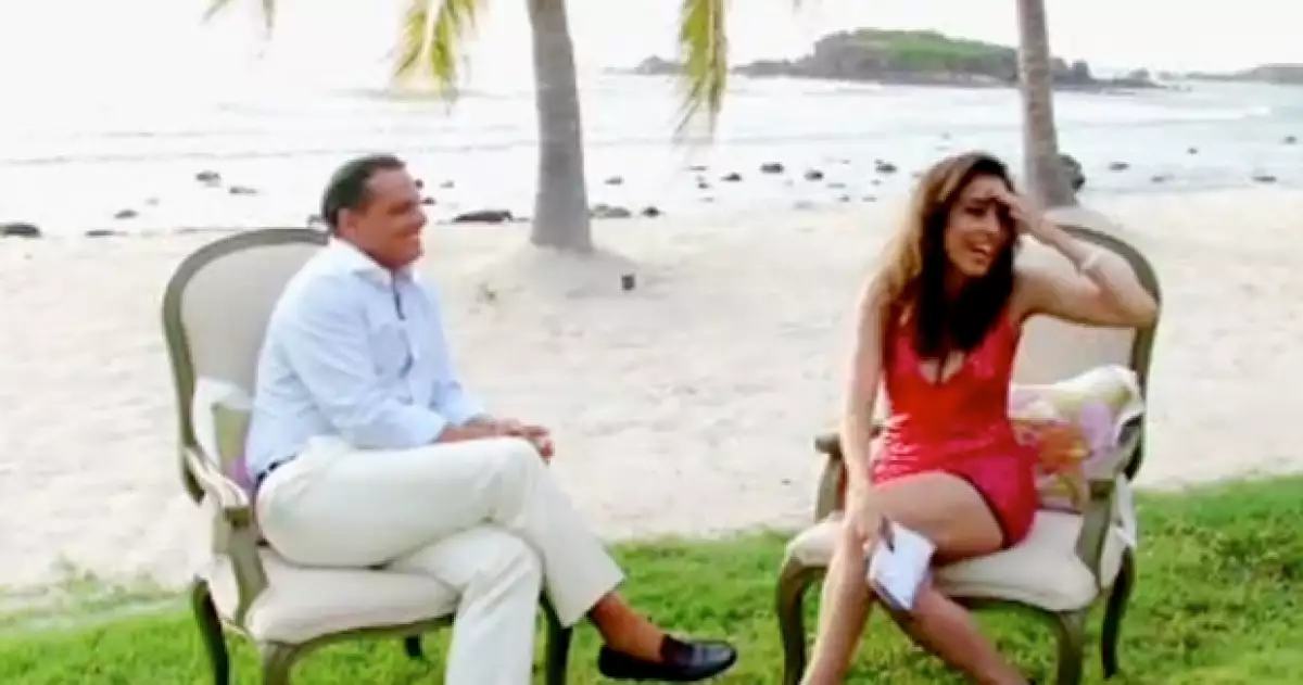 Luis Miguel durante la entrevista con Roxy Vázquez.