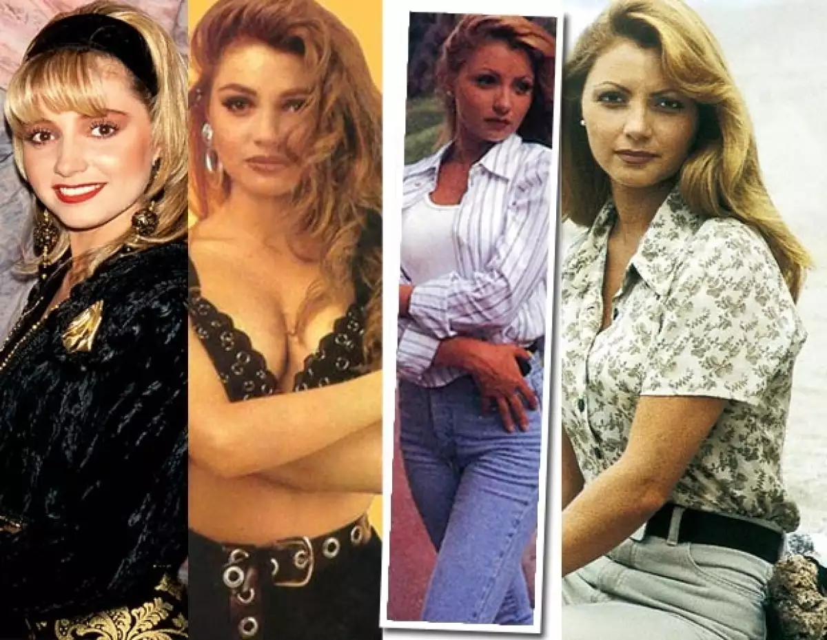 Angélica Rivera adoptó en sus inicios el look de los 90.