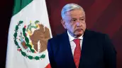 Mexico's President Lopez Obrador attends a press conference, in Mexico City