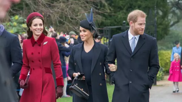 Kate Middleton, Meghan Markle y el príncipe Harry