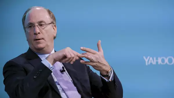 Larry Fink, Chief Executive Officer of BlackRock, takes part in the Yahoo Finance All Markets Summit in New York