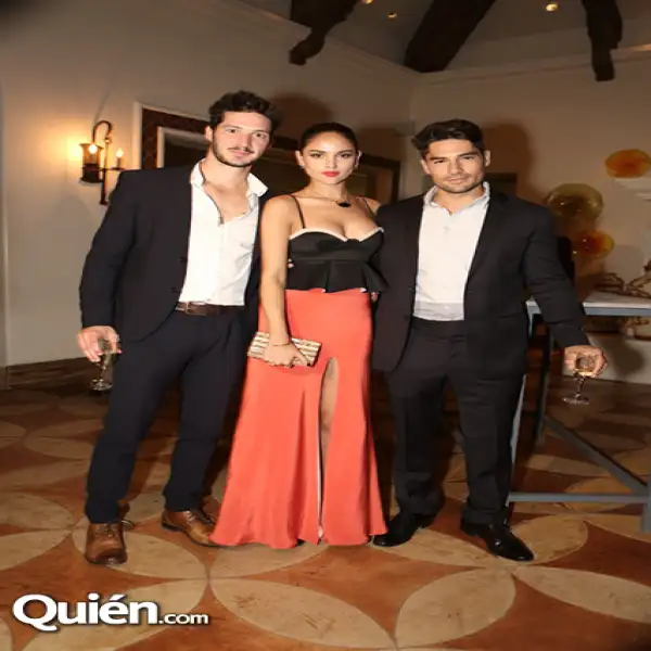 Erick Brunaud, Eiza González y DJ Cotrona