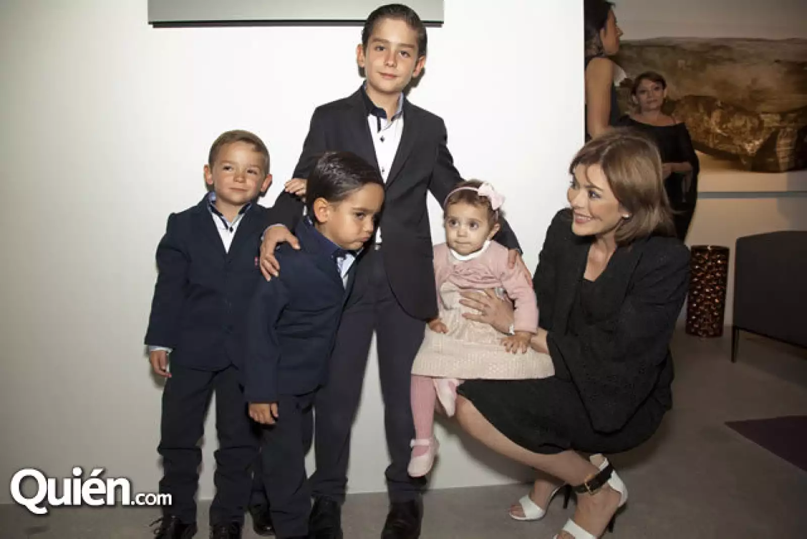 Ricardo Salinas, Mariano Salinas, Cristóbal Salinas, Lucía Alonso y Sandra González de Alonso