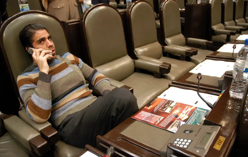 El empresario y político Jorge Kahwagi durante una sesión en el Congreso en junio de 2005. 