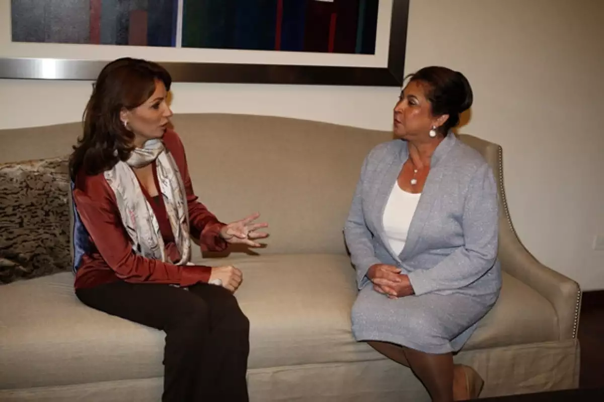 La ex actriz acompañó a su esposo, Enrique Peña Nieto, a la visita que realizó por América Latina en septiembre pasado.