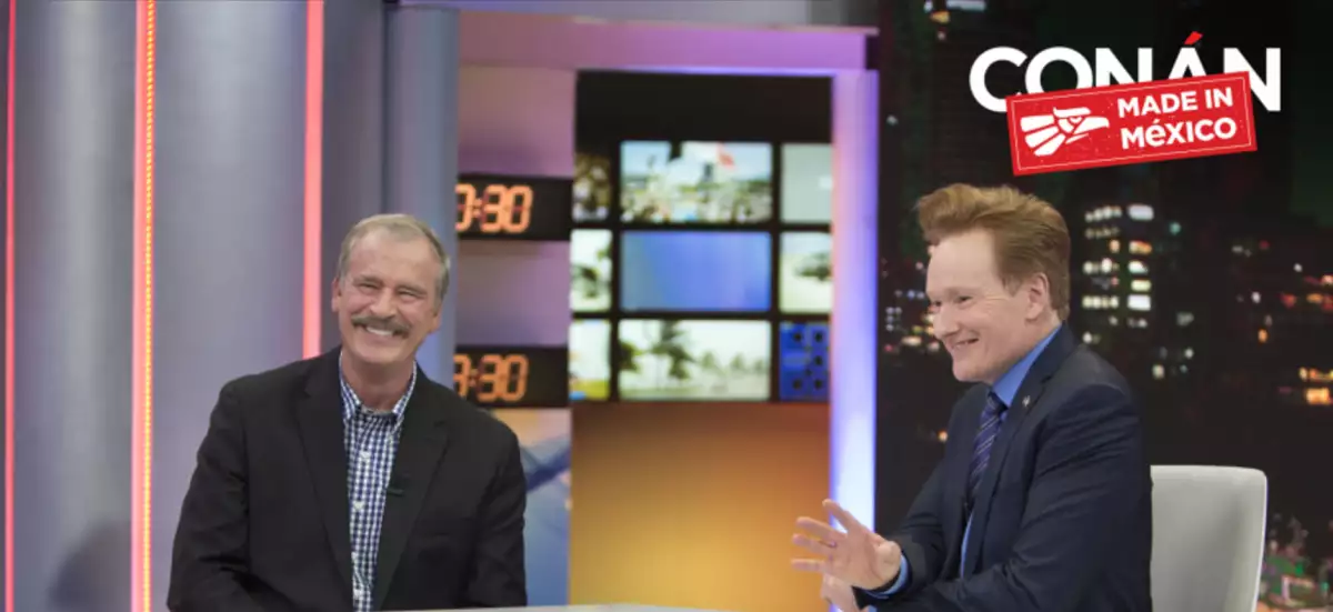 Vicente Fox con Conan O'Brien