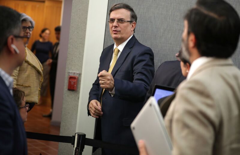 Mexico's Foreign Affairs Secretary Ebrard Holds Press Conference On Tariff Talks