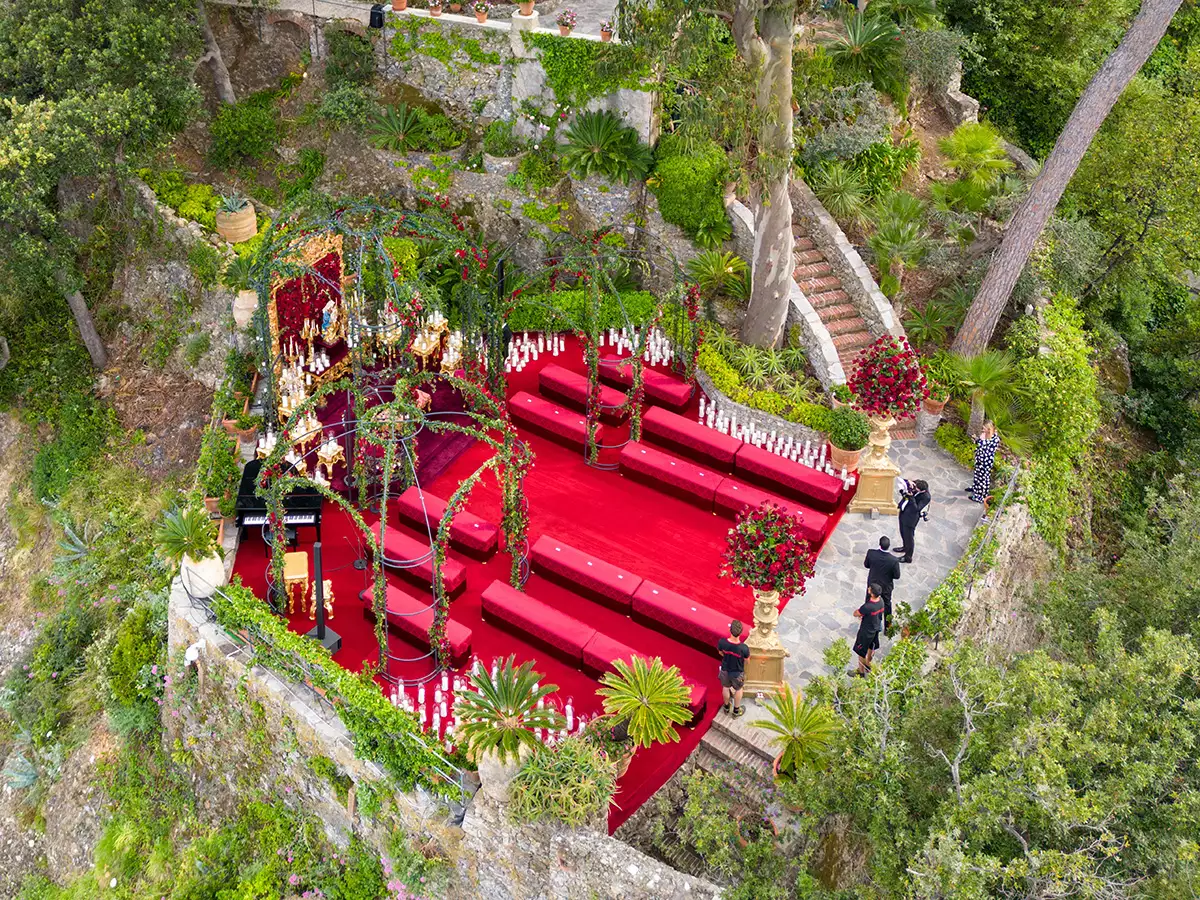 Preparativos de la boda de Kourtney Kardashian y Travis Barker en Portofino, Italia