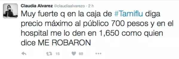 Claudia Álvarez ha informado que el medicamento para combatir la influenza lo están vendiendo mucho más caro que su precio original.