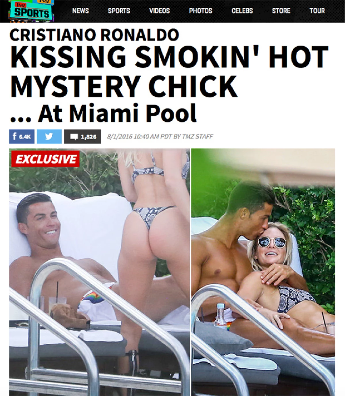 Luego de los rumores de romance con la mexicana, el portugués fue visto muy cariñoso con una sexy mujer en Miami.