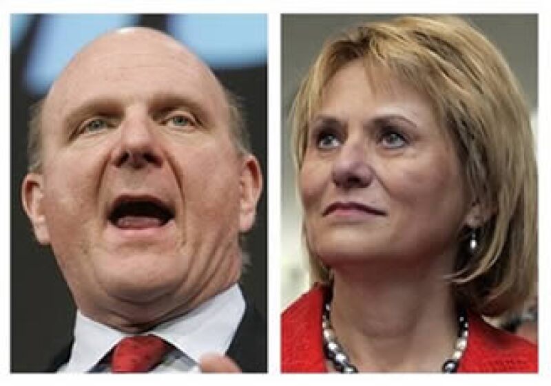 La alianza entre Microsoft y Yahoo es benéfica para ambas empresas, según sus presidentes, Steve Ballmer y Carol Bartz (Foto: AP)