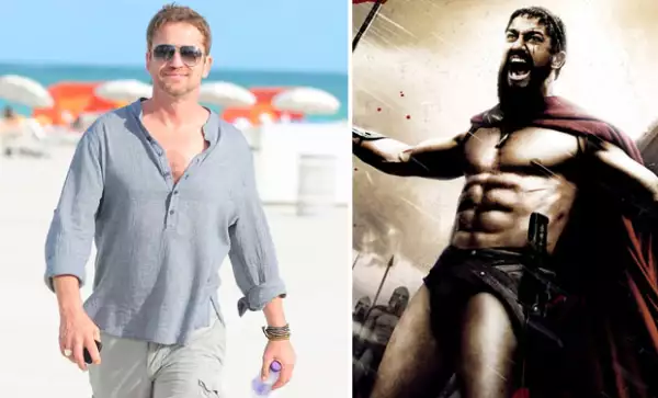 Al parecer el abdomen que lució Gerard Butler en "300", desapareció con el paso del tiempo.