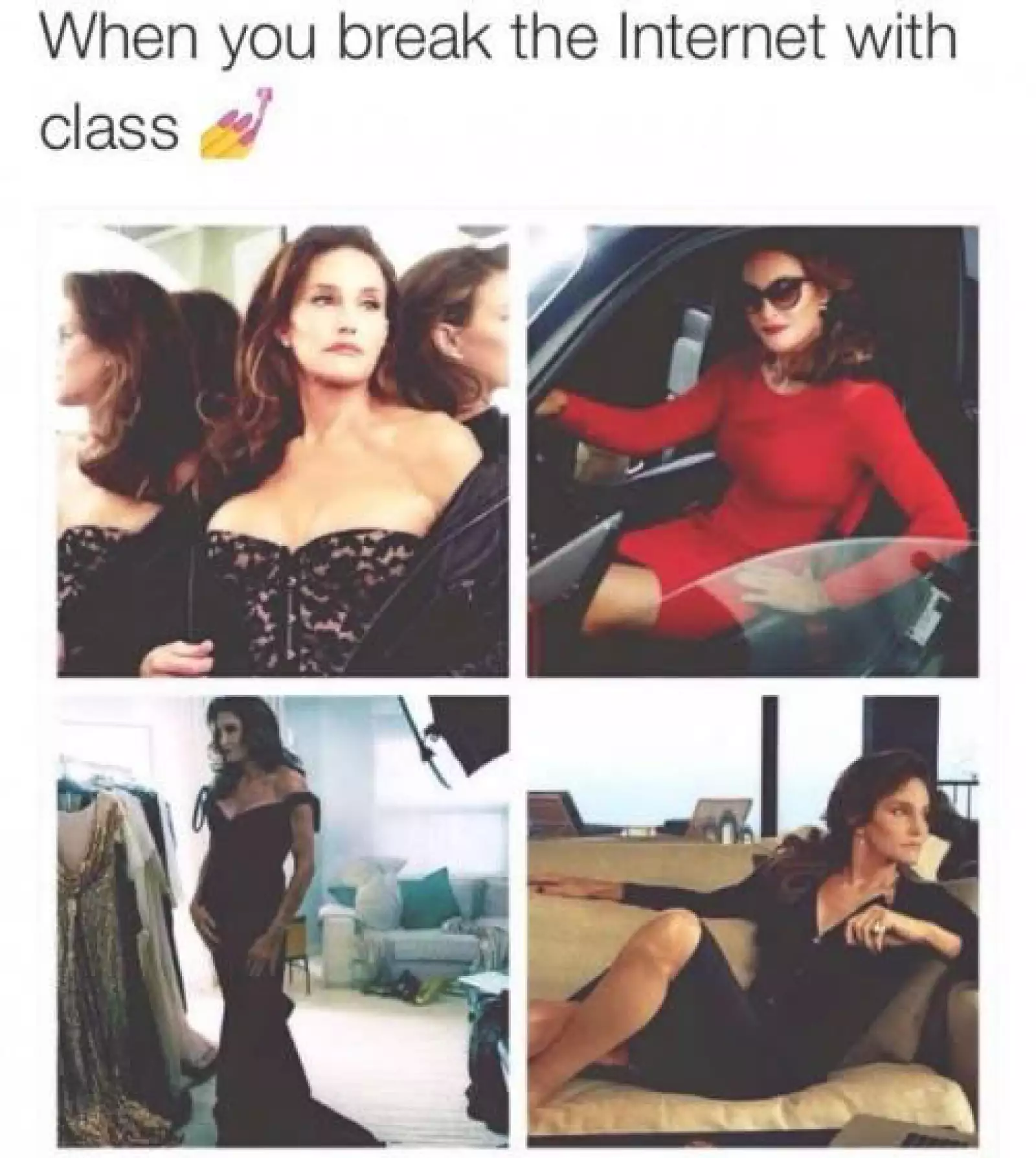 Otro meme comparando la portada topless de Kim con la de Caitlyn.