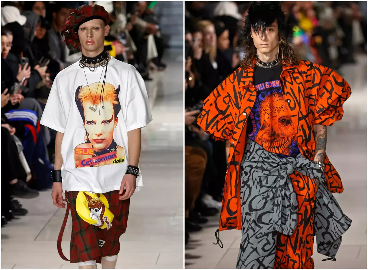 Modelos de la pasarela de Kidill en Menswear Paris Fashion Week.