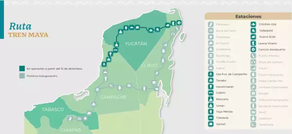 Mapa del Tren Maya