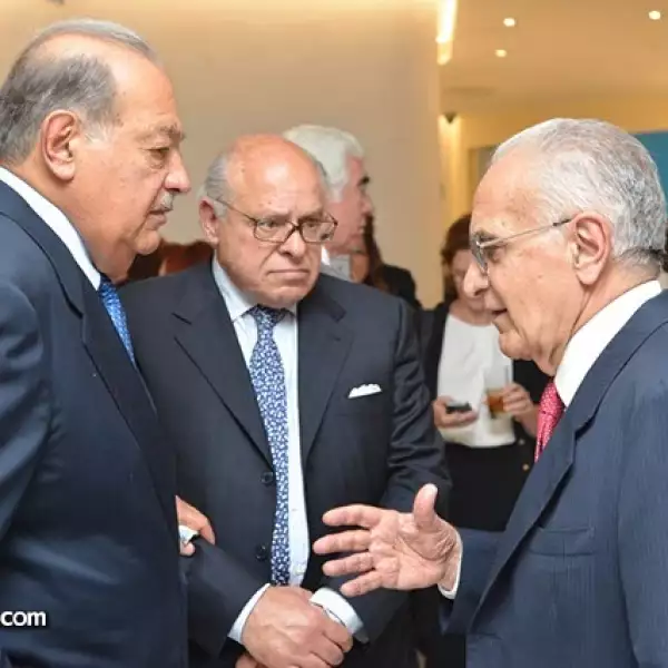 Carlos Slim Helú,José Kuri y Dr. Daniel Stamboulian.