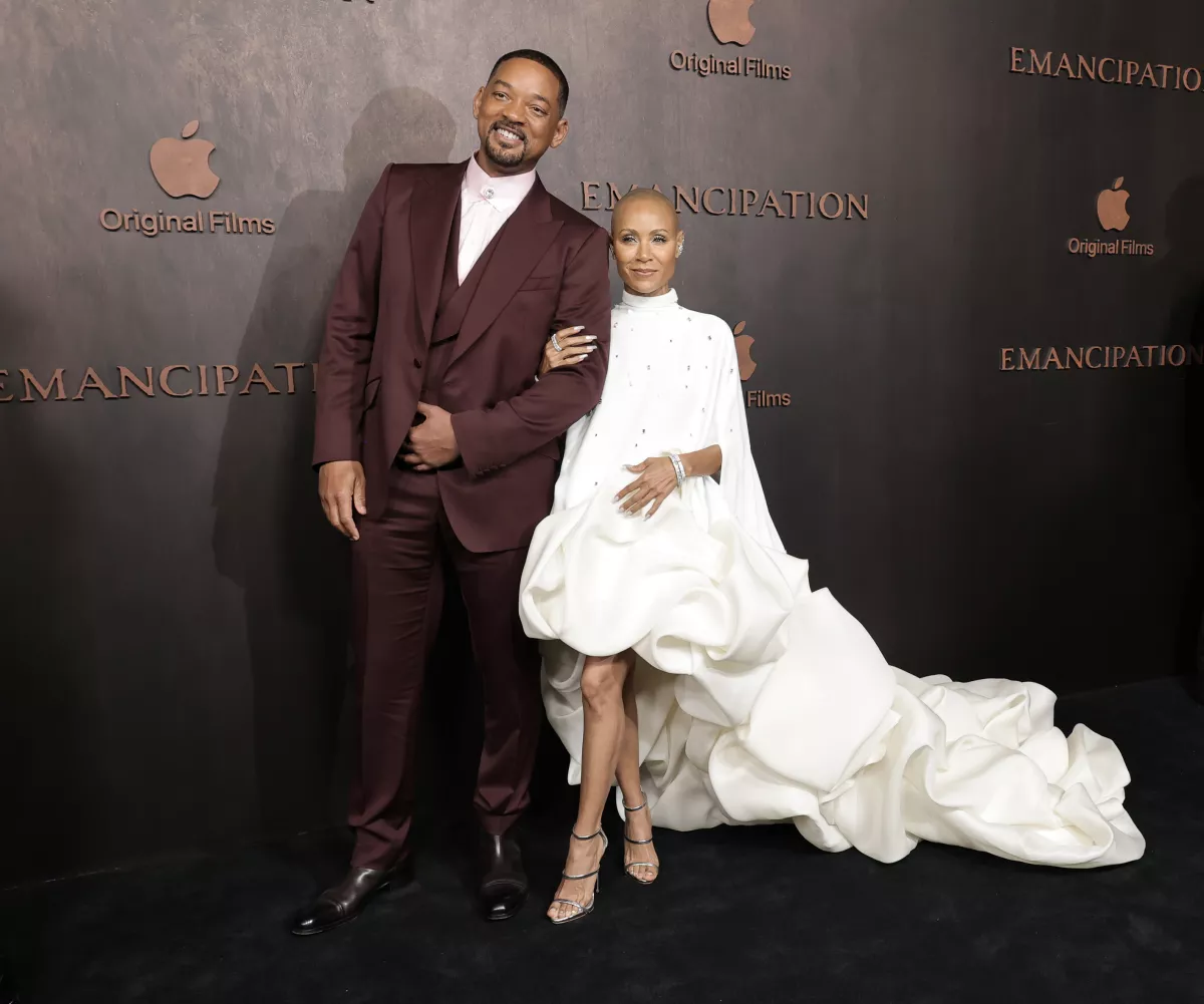 Will Smith y Jada Pinkett Smith en la alfombra roja.