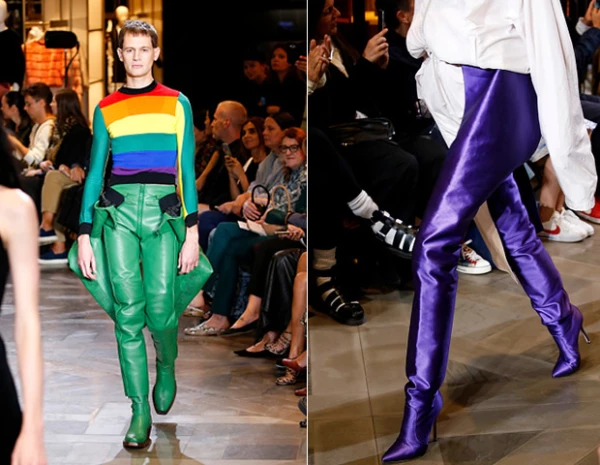 Una de las marcas con las que Vetements tiene colaboraciones es Manolo Blahnik (derecha)