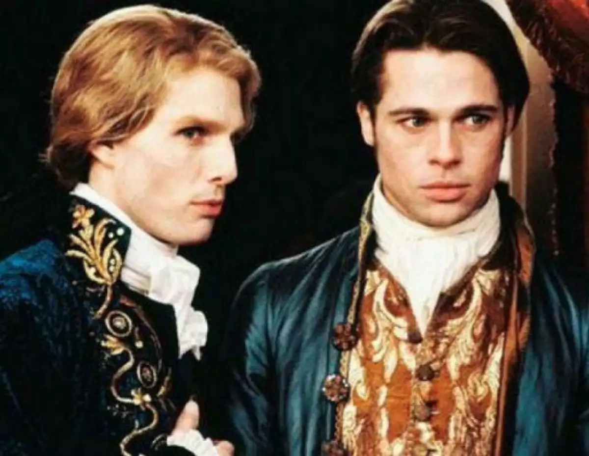 Tom Cruise y Brad Pitt como unos galanes pero atemorizantes vampiros en "Interview with the Vampire".