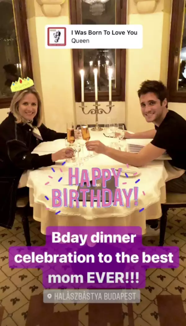 Así celebró Diego Boneta a su mamá