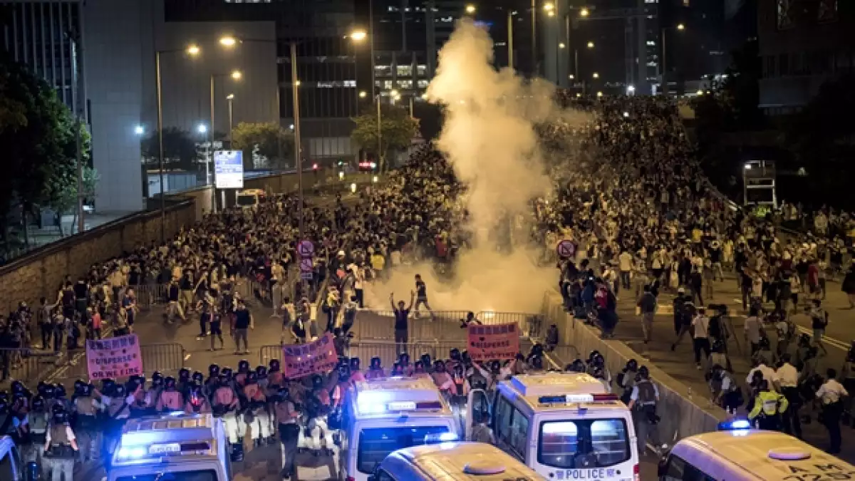 protestas policía Hong Kong