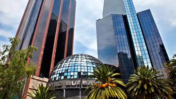 Mexican Stock Exchange building in Mexico city, Mexico.