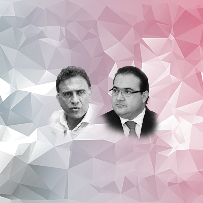 candidato del PAN-PRD y el gobernador, Javier Duarte, se acusan mutuamente de enriquecimiento y lavado de dinero.