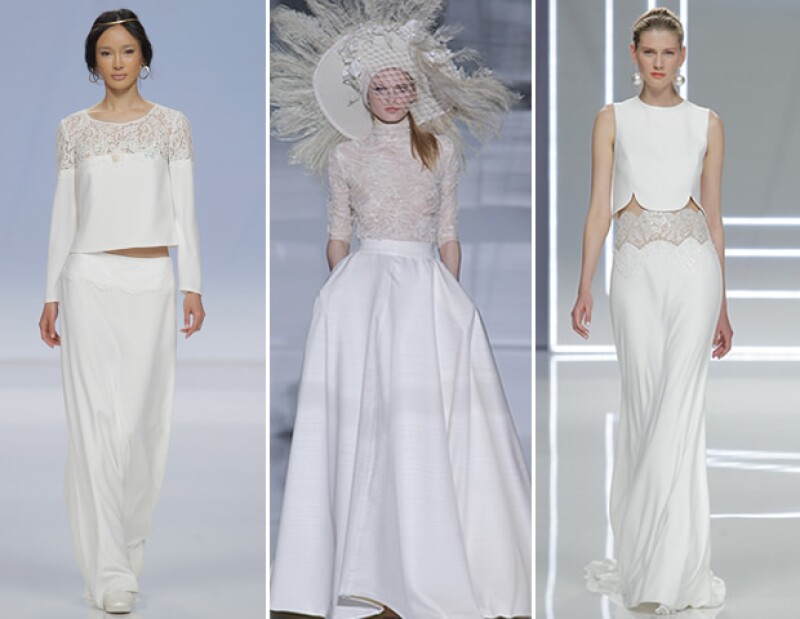 Los looks de dos piezas vuelve a estar presente en 2017. Marylise, Isabel Zapardiez y Rosa Clará fueron de las que proponen esta tendencia.