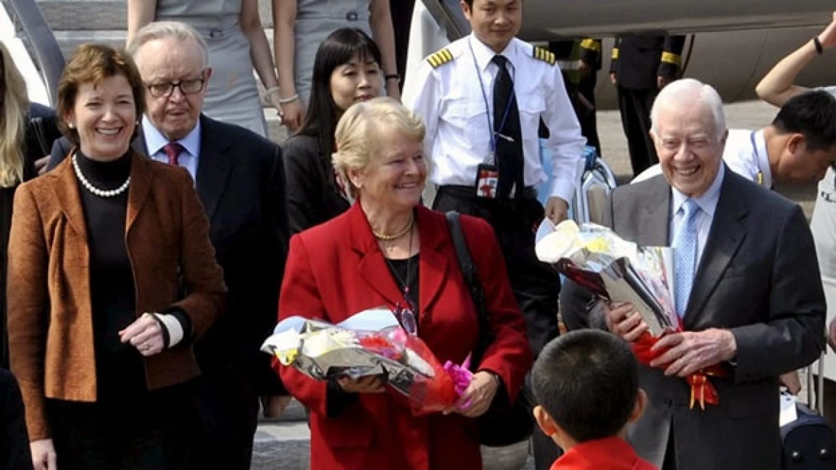 carter llega a corea del norte