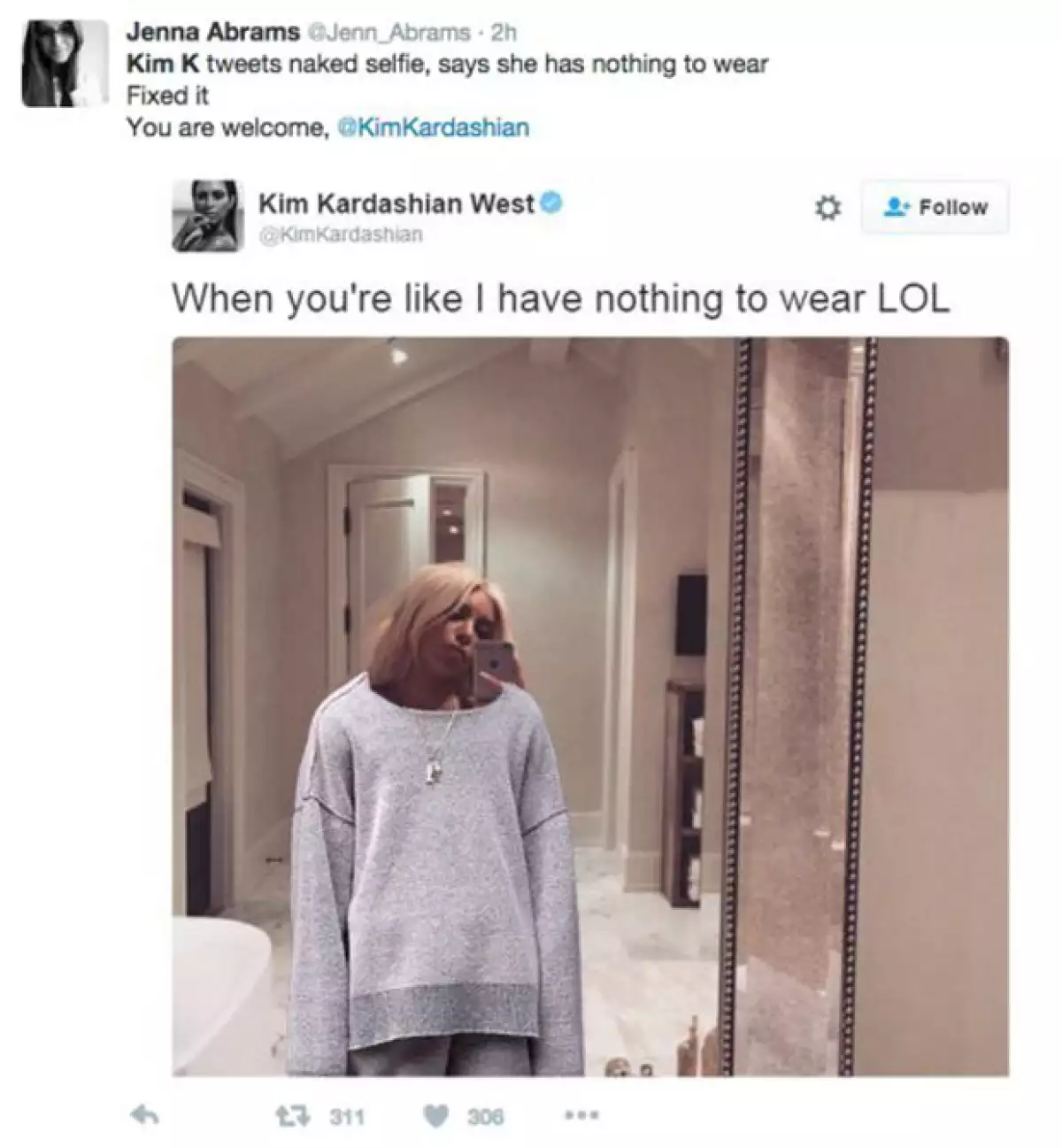 Al parecer, este es uno de los outfits de Kanye West.