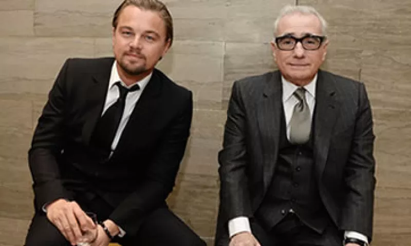 El cortometraje narra un encuentro de los actores con el director Martin Scorsese (der) para pelear por un papel en su película. (Foto: Getty Images)