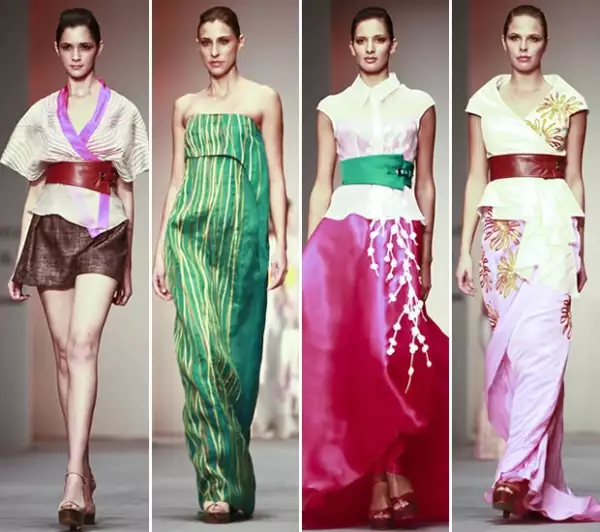 La pasarela de JI+B tuvo una decidida influencia oriental.