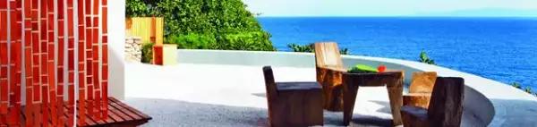 El spa tiene una vista impresionante de la Bahía de Banderas, ya que está construido en las montañas que se encuentran arriba de ésta.