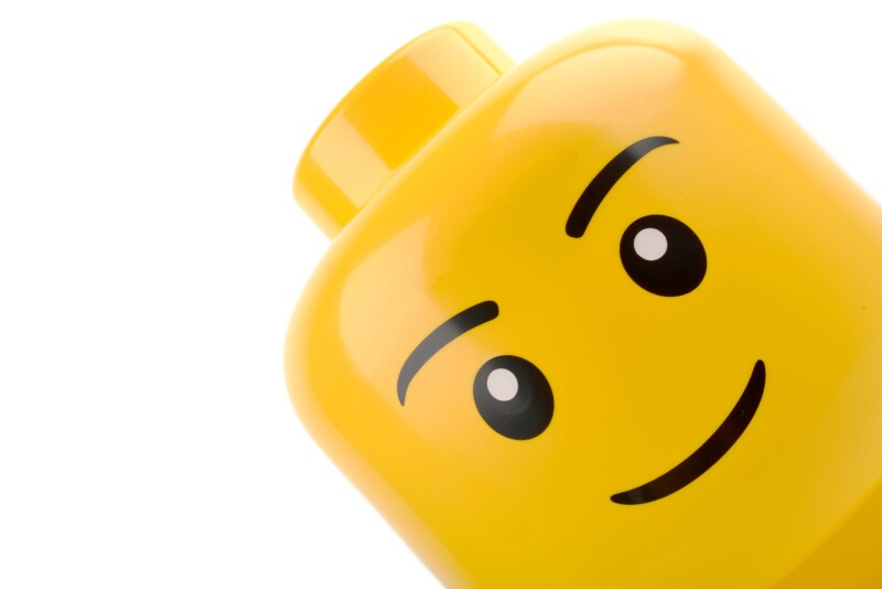 Lego head close up