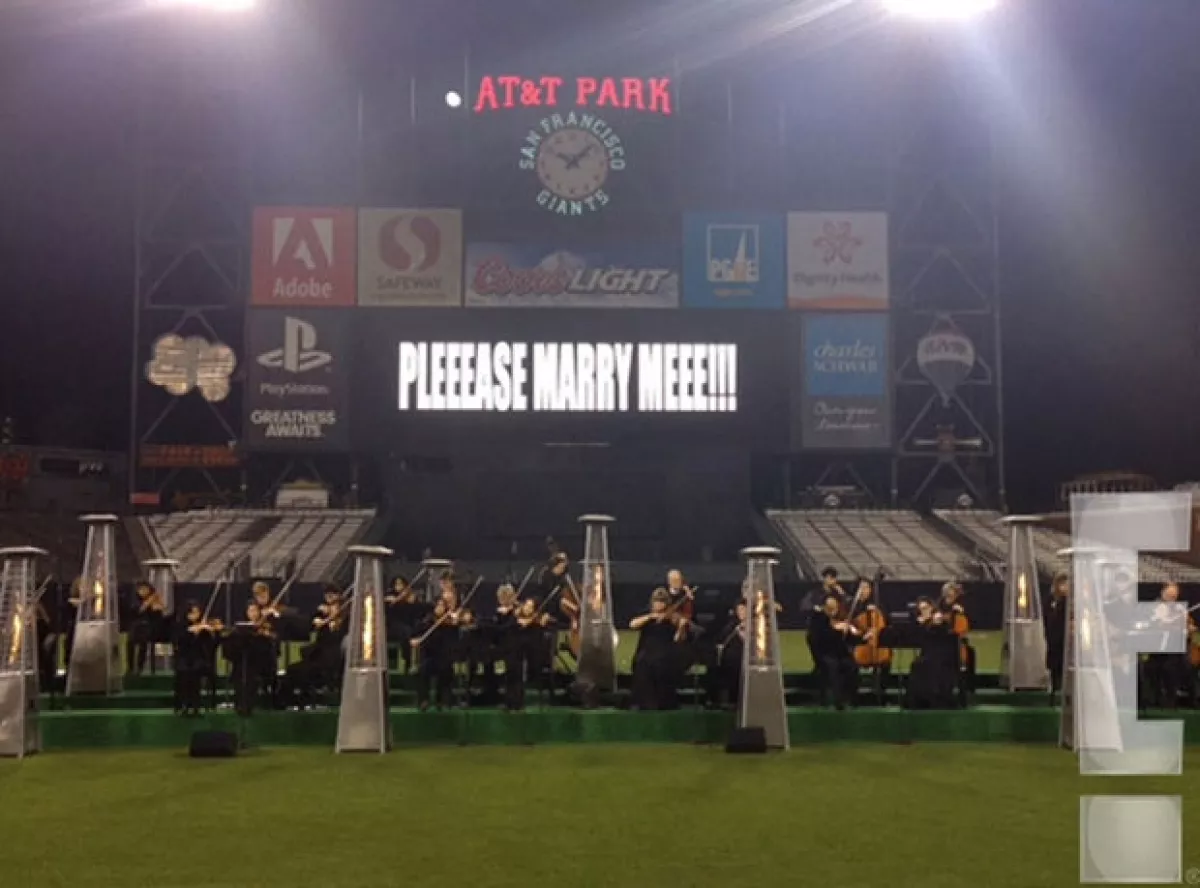 El marco perfecto fue el estadio AT&T Park de San Francisco.