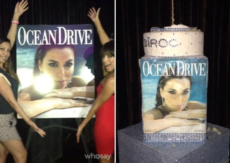 La revista Ocean Drive en la que Eva estrenó portada, no dejó de festejarle su cumpleaños.